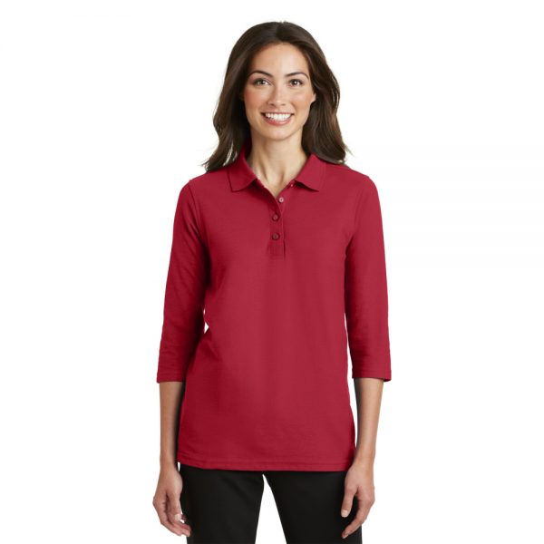 Ladies Silk Touch 3/4-Sleeve Polo L562