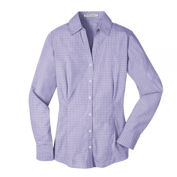 Ladies Plaid Pattern Shirt L639