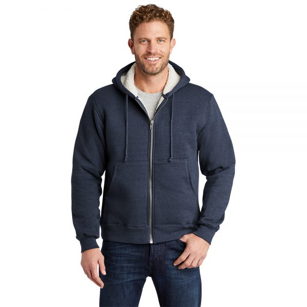 Sherpa-Lined Hooded Fleece Jacket CS625